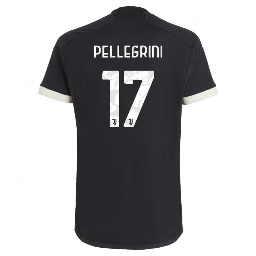 Dames Luca Pellegrini #17 Zwart Thuisshirt Derde Tenue 2023/24 T-Shirt
