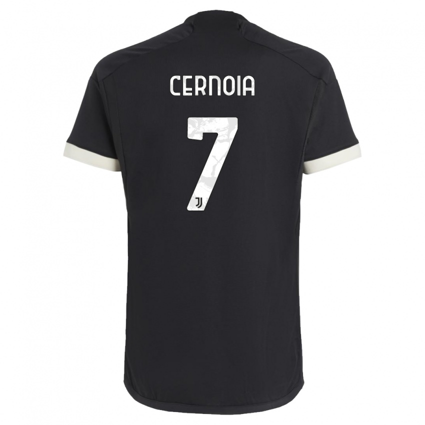 Dames Valentina Cernoia #7 Zwart Thuisshirt Derde Tenue 2023/24 T-Shirt