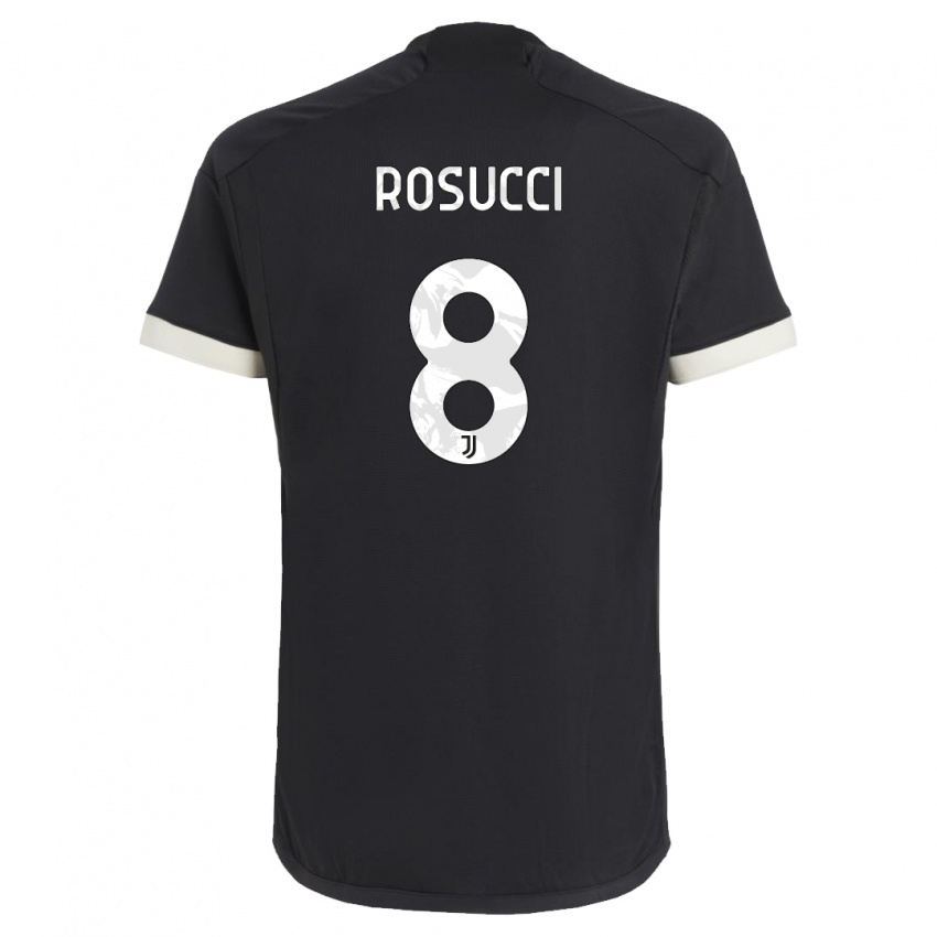 Dames Martina Rosucci #8 Zwart Thuisshirt Derde Tenue 2023/24 T-Shirt