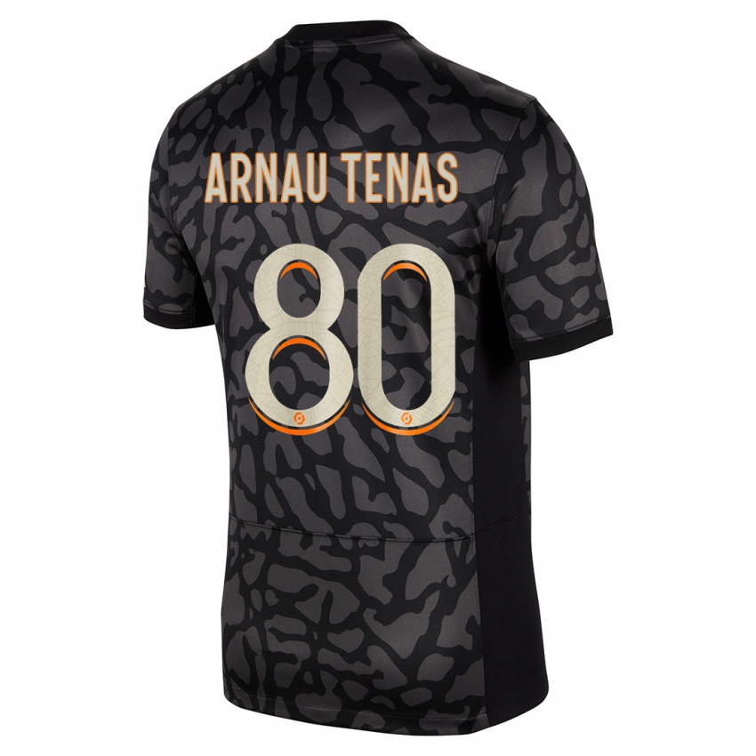 Dames Arnau Tenas #80 Zwart Thuisshirt Derde Tenue 2023/24 T-Shirt