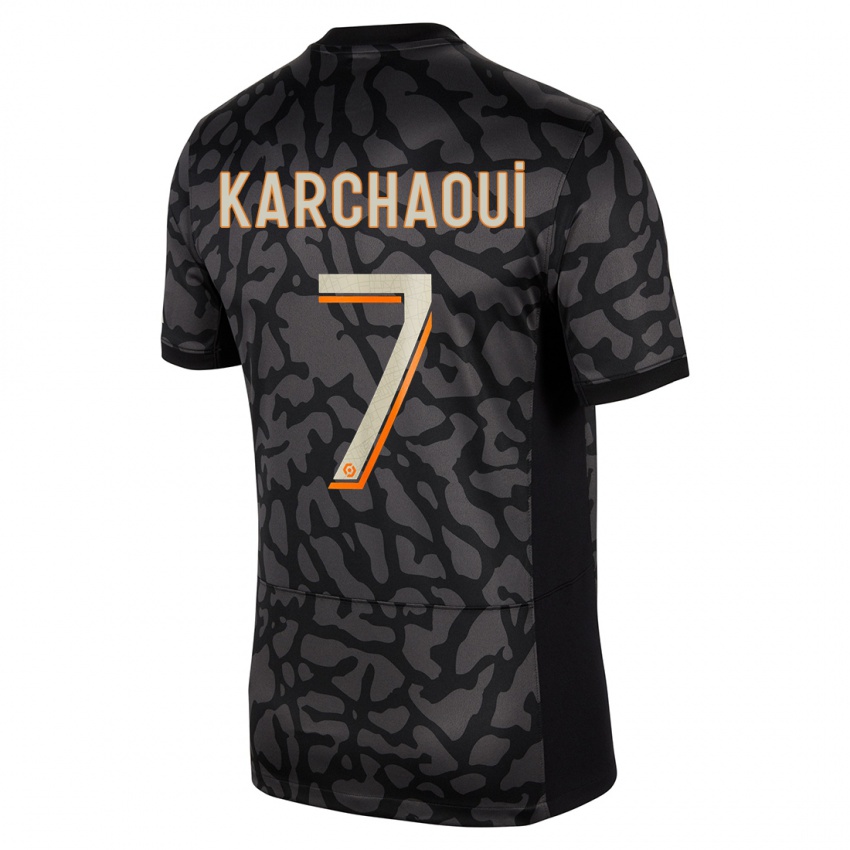 Dames Sakina Karchaoui #7 Zwart Thuisshirt Derde Tenue 2023/24 T-Shirt