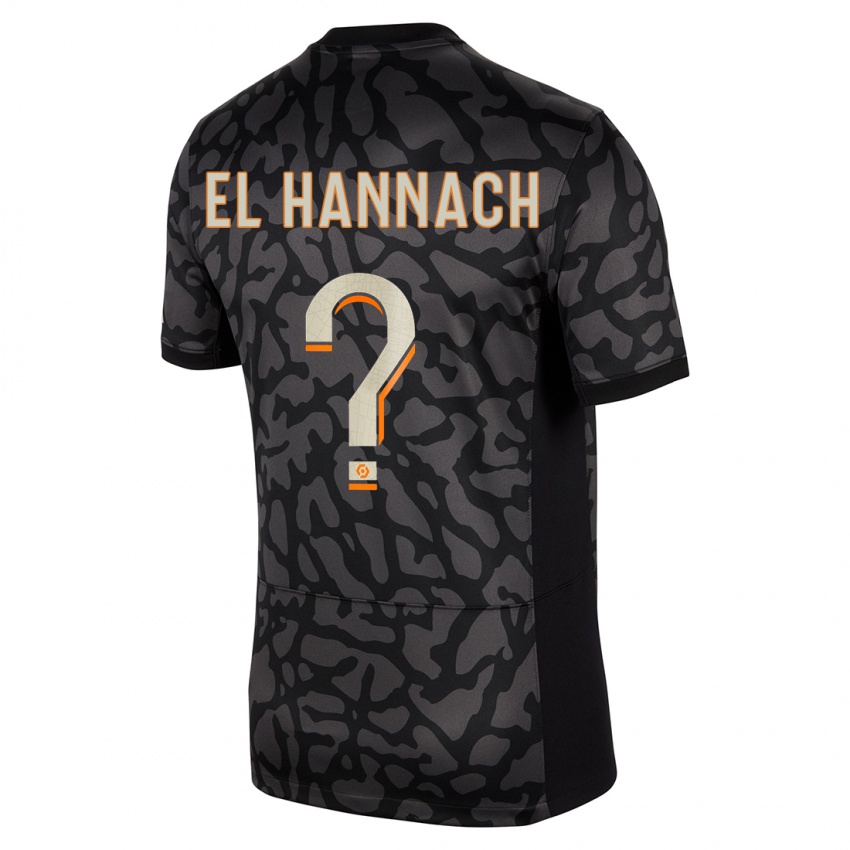 Dames Younes El Hannach #0 Zwart Thuisshirt Derde Tenue 2023/24 T-Shirt