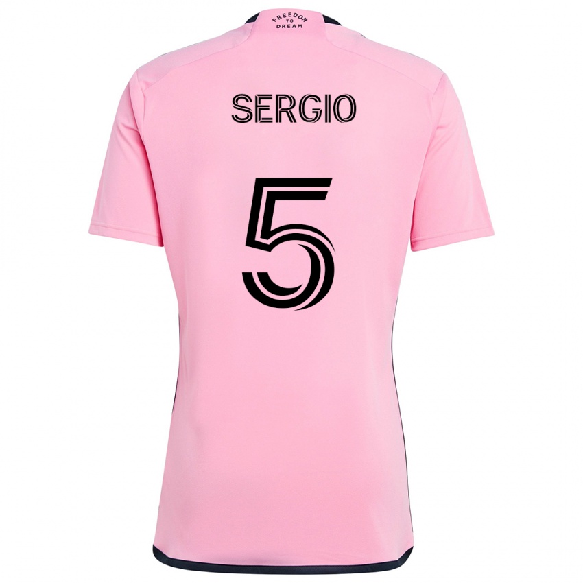 Kinderen Sergio Busquets #5 Roze Thuisshirt Thuistenue 2024/25 T-Shirt