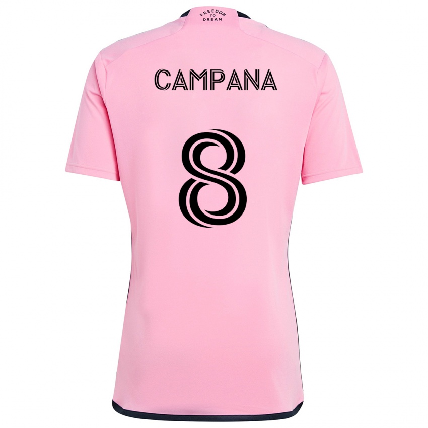 Kinderen Leonardo Campana #8 Roze Thuisshirt Thuistenue 2024/25 T-Shirt