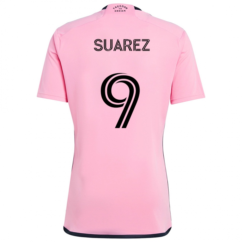 Kinderen Luis Suárez #9 Roze Thuisshirt Thuistenue 2024/25 T-Shirt