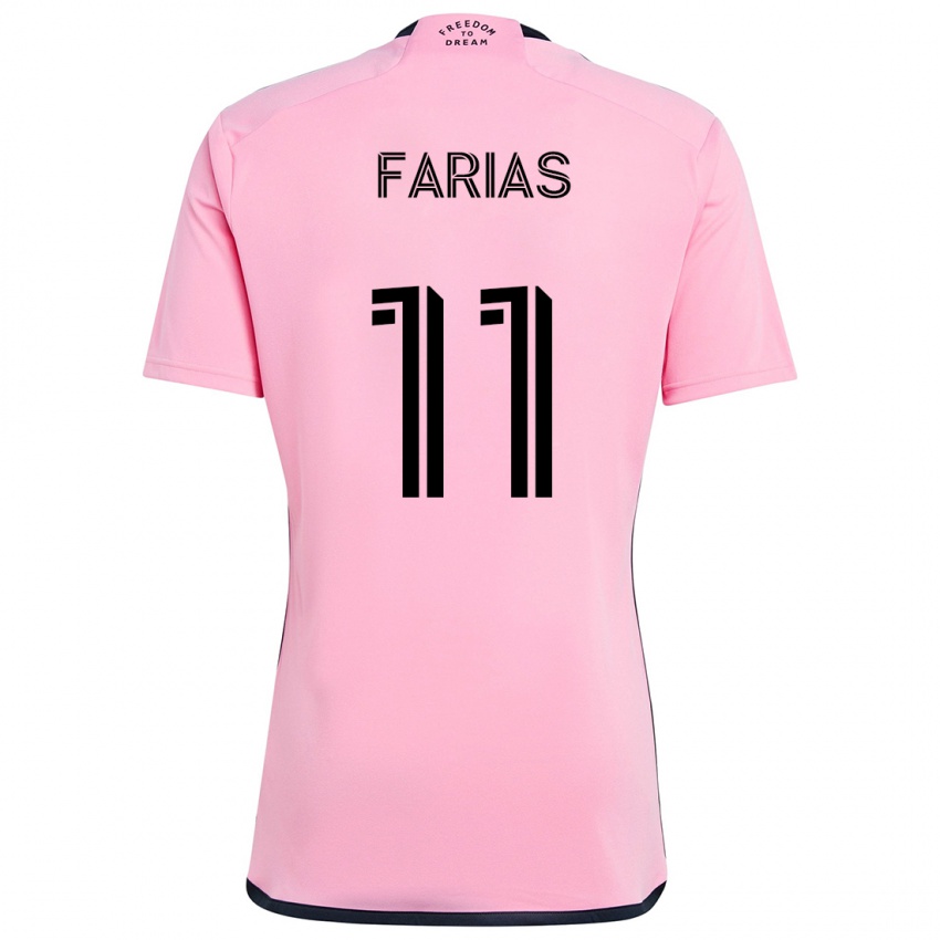 Kinderen Facundo Farías #11 Roze Thuisshirt Thuistenue 2024/25 T-Shirt