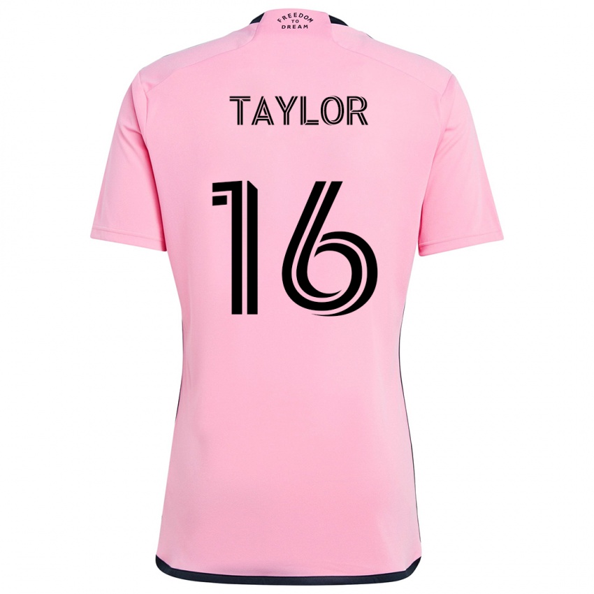 Kinderen Robert Taylor #16 Roze Thuisshirt Thuistenue 2024/25 T-Shirt