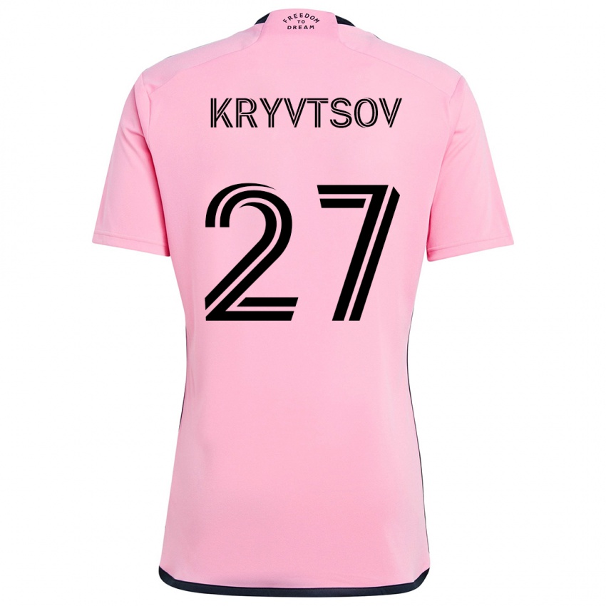 Kinderen Sergiy Kryvtsov #27 Roze Thuisshirt Thuistenue 2024/25 T-Shirt