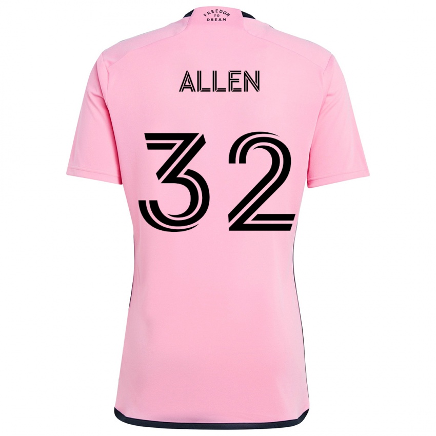 Kinderen Noah Allen #32 Roze Thuisshirt Thuistenue 2024/25 T-Shirt