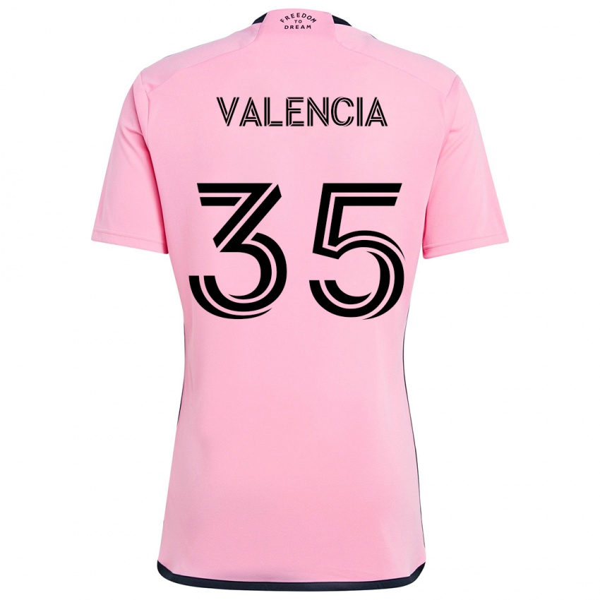 Kinderen Felipe Valencia #35 Roze Thuisshirt Thuistenue 2024/25 T-Shirt