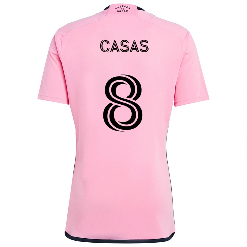 Kinderen Pep Casas #8 Roze Thuisshirt Thuistenue 2024/25 T-Shirt