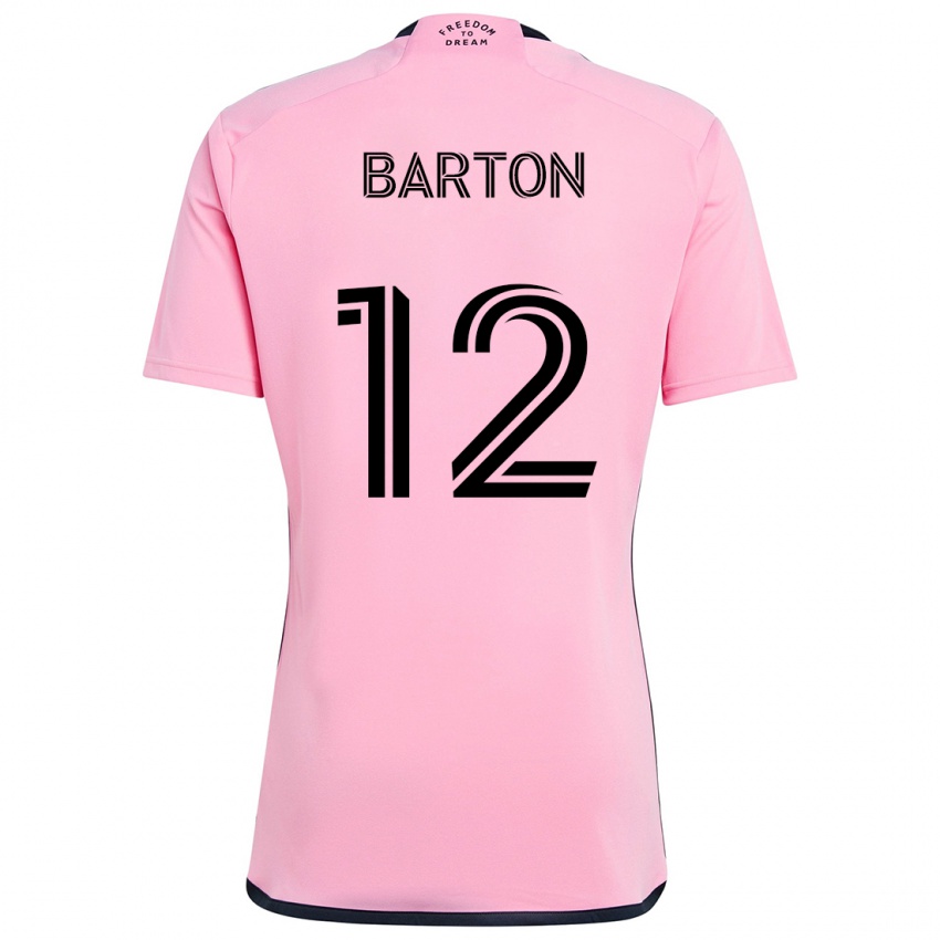 Kinderen Tye Barton #12 Roze Thuisshirt Thuistenue 2024/25 T-Shirt