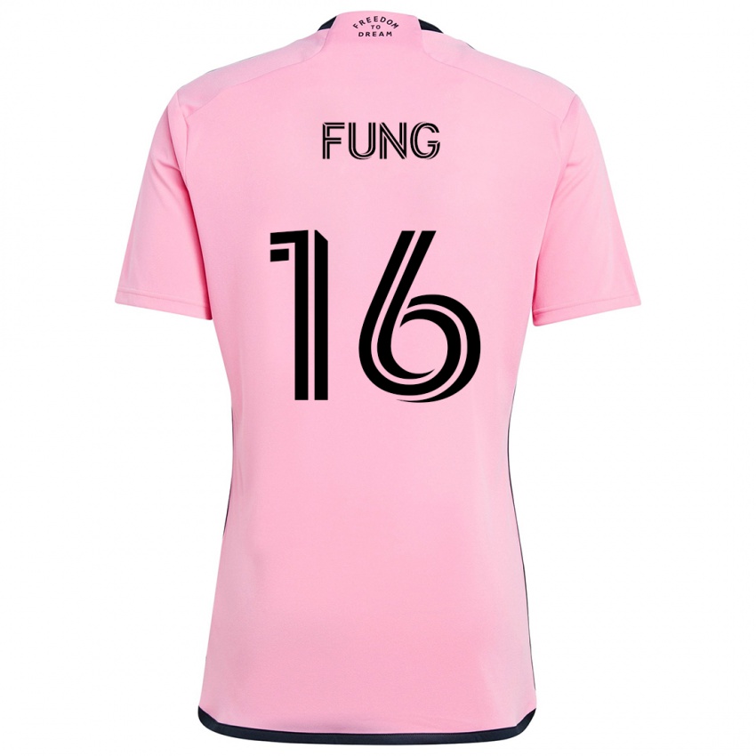 Kinderen Victor Fung #16 Roze Thuisshirt Thuistenue 2024/25 T-Shirt