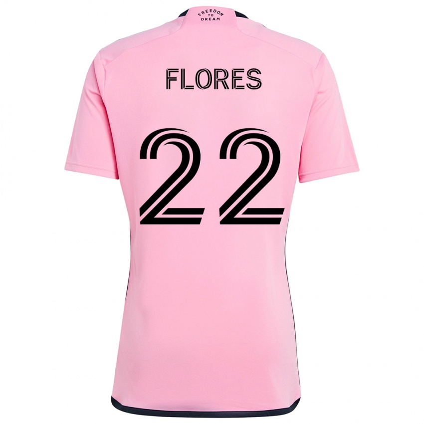 Kinderen Alejandro Flores #22 Roze Thuisshirt Thuistenue 2024/25 T-Shirt