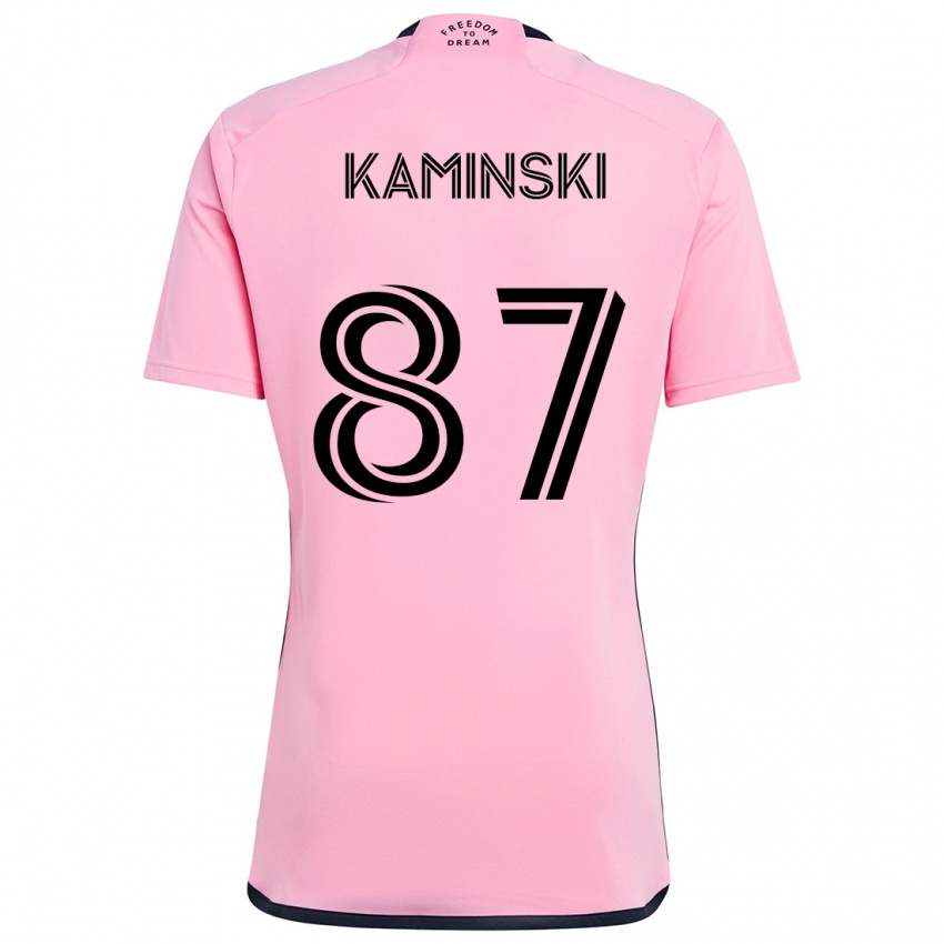 Kinderen Brett Kaminski #87 Roze Thuisshirt Thuistenue 2024/25 T-Shirt