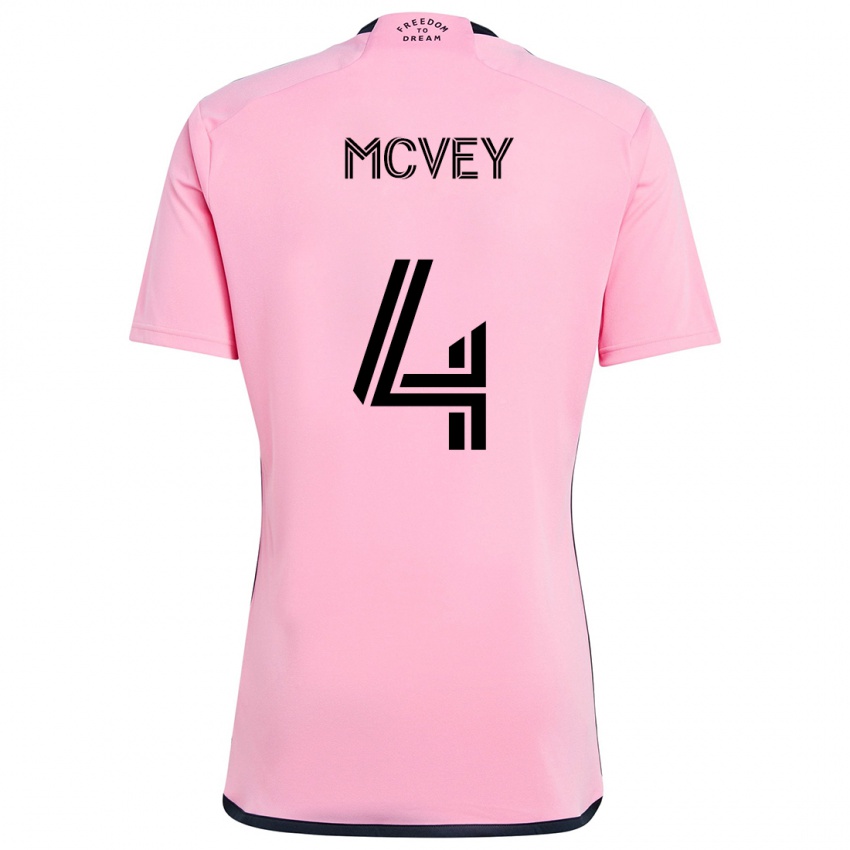 Kinderen Christopher Mcvey #4 Roze Thuisshirt Thuistenue 2024/25 T-Shirt