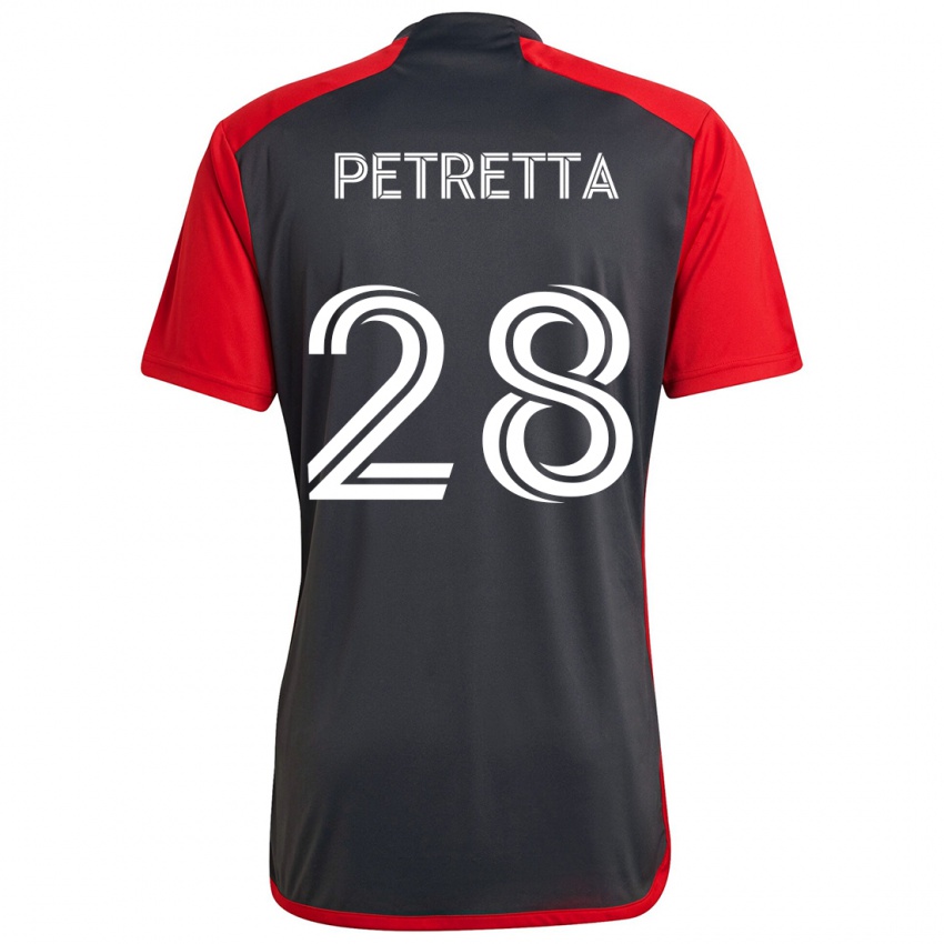 Kinderen Raoul Petretta #28 Grijs Rood Thuisshirt Thuistenue 2024/25 T-Shirt