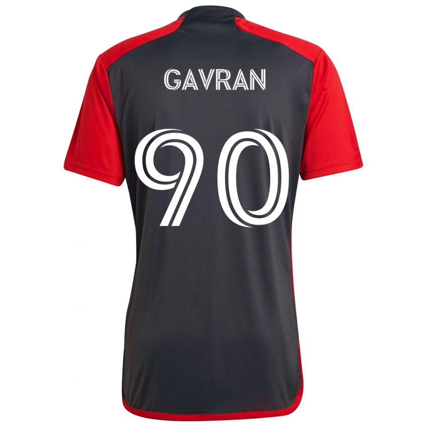 Kinderen Luka Gavran #90 Grijs Rood Thuisshirt Thuistenue 2024/25 T-Shirt