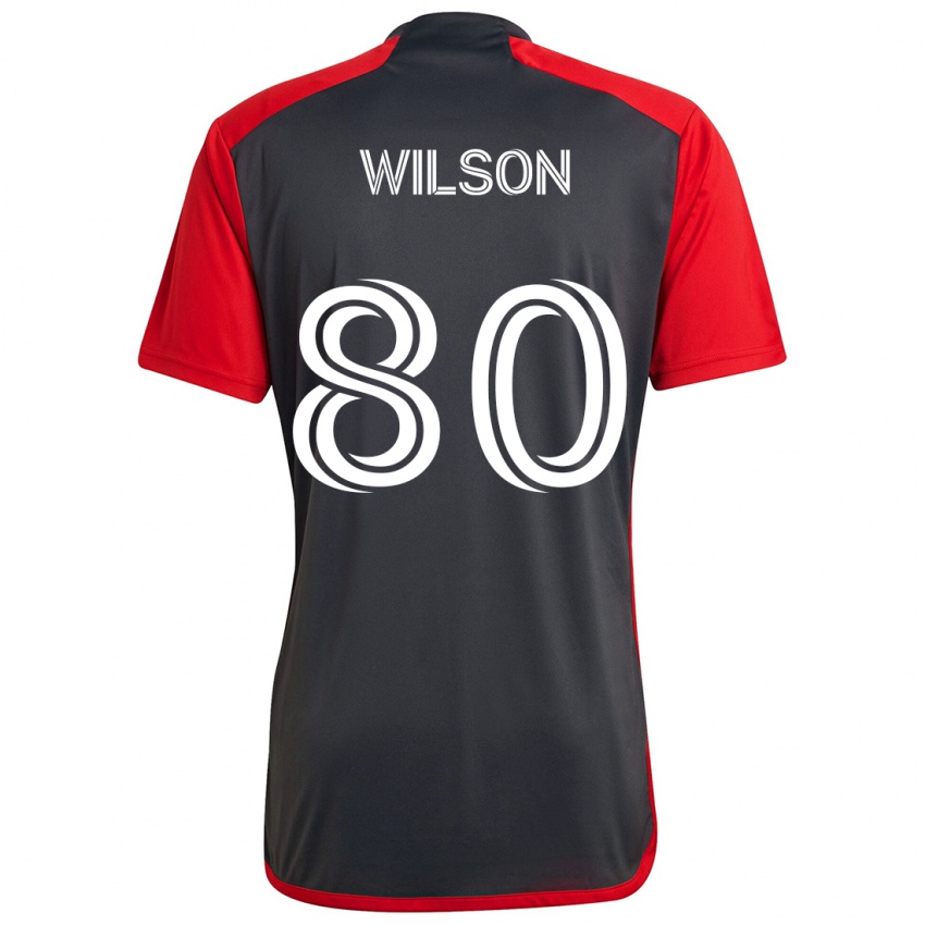 Kinderen Shafique Wilson #80 Grijs Rood Thuisshirt Thuistenue 2024/25 T-Shirt