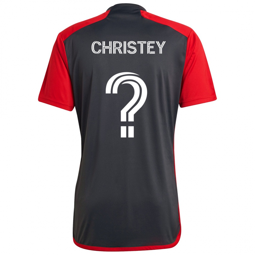 Kinderen Quentin Christey #0 Grijs Rood Thuisshirt Thuistenue 2024/25 T-Shirt