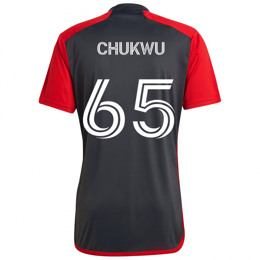 Kinderen Joses Chukwu #65 Grijs Rood Thuisshirt Thuistenue 2024/25 T-Shirt