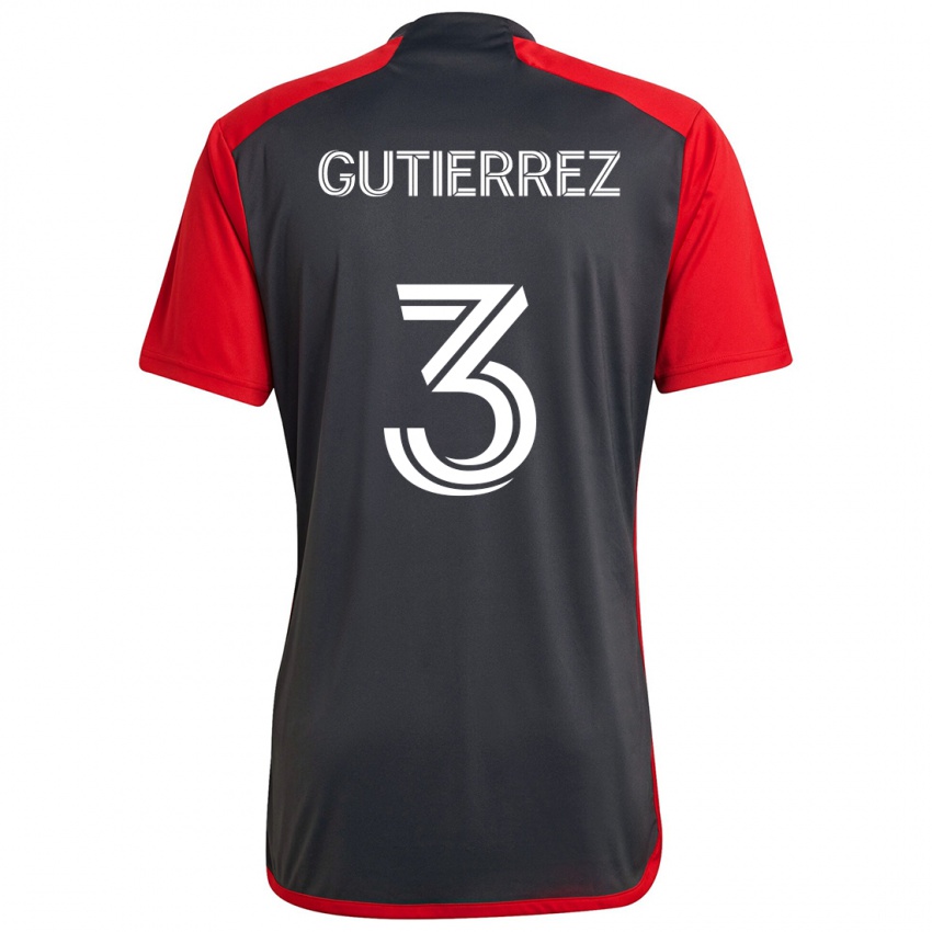 Kinderen Cristián Gutiérrez #3 Grijs Rood Thuisshirt Thuistenue 2024/25 T-Shirt