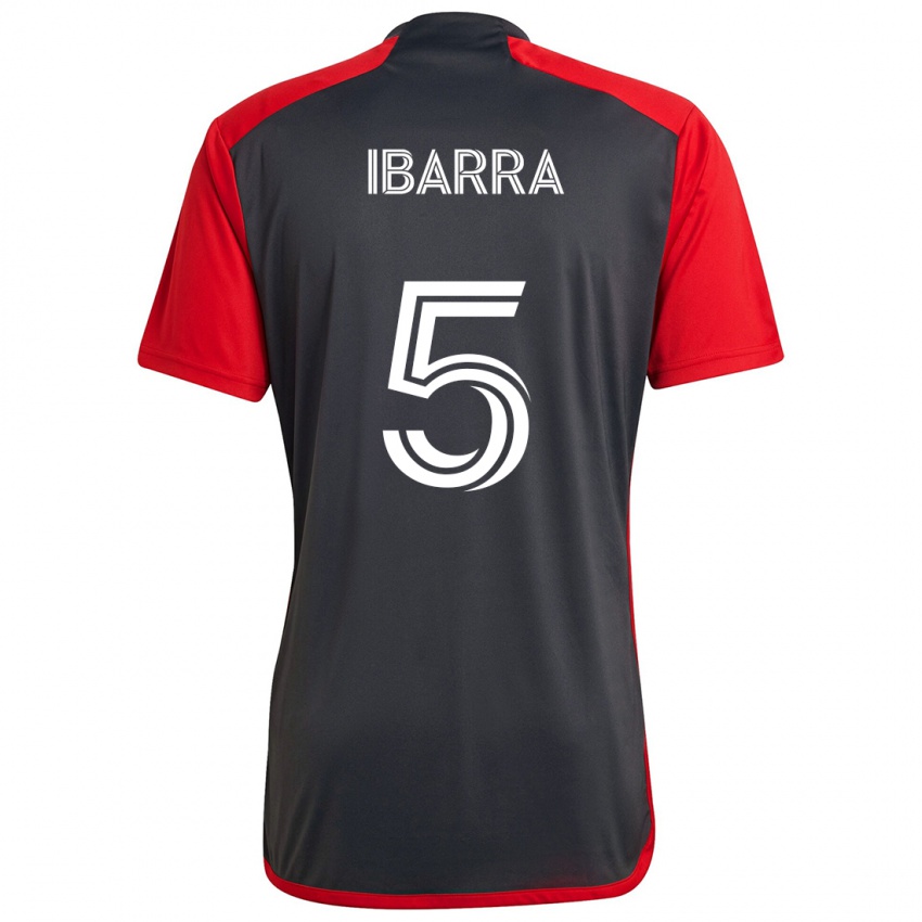 Kinderen Franco Ibarra #5 Grijs Rood Thuisshirt Thuistenue 2024/25 T-Shirt