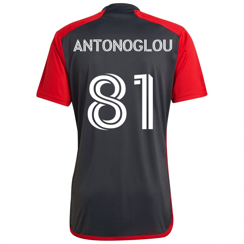 Kinderen Themi Antonoglou #81 Grijs Rood Thuisshirt Thuistenue 2024/25 T-Shirt