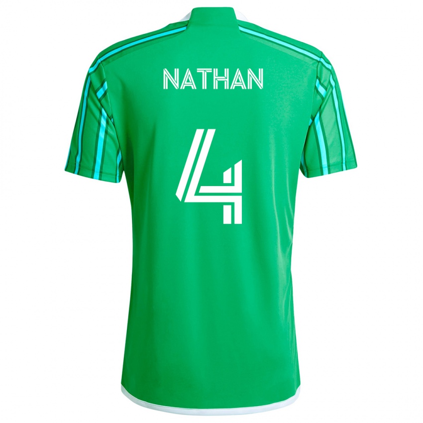 Kinderen Nathan #4 Groen Wit Thuisshirt Thuistenue 2024/25 T-Shirt