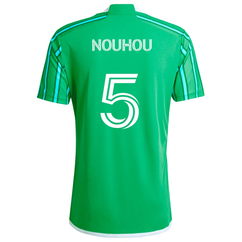 Kinderen Nouhou #5 Groen Wit Thuisshirt Thuistenue 2024/25 T-Shirt