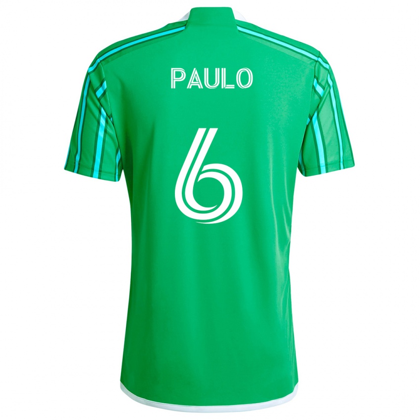 Kinderen João Paulo #6 Groen Wit Thuisshirt Thuistenue 2024/25 T-Shirt