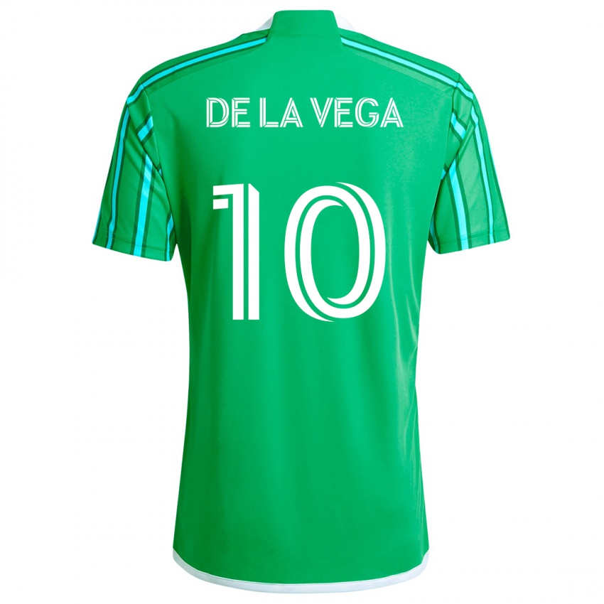 Kinderen Pedro De La Vega #10 Groen Wit Thuisshirt Thuistenue 2024/25 T-Shirt