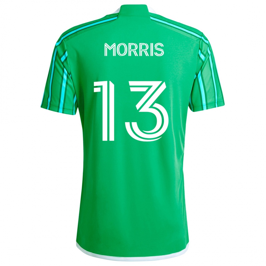 Kinderen Jordan Morris #13 Groen Wit Thuisshirt Thuistenue 2024/25 T-Shirt