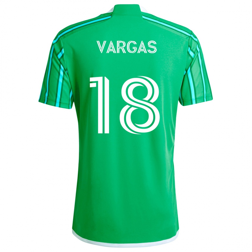 Kinderen Obed Vargas #18 Groen Wit Thuisshirt Thuistenue 2024/25 T-Shirt