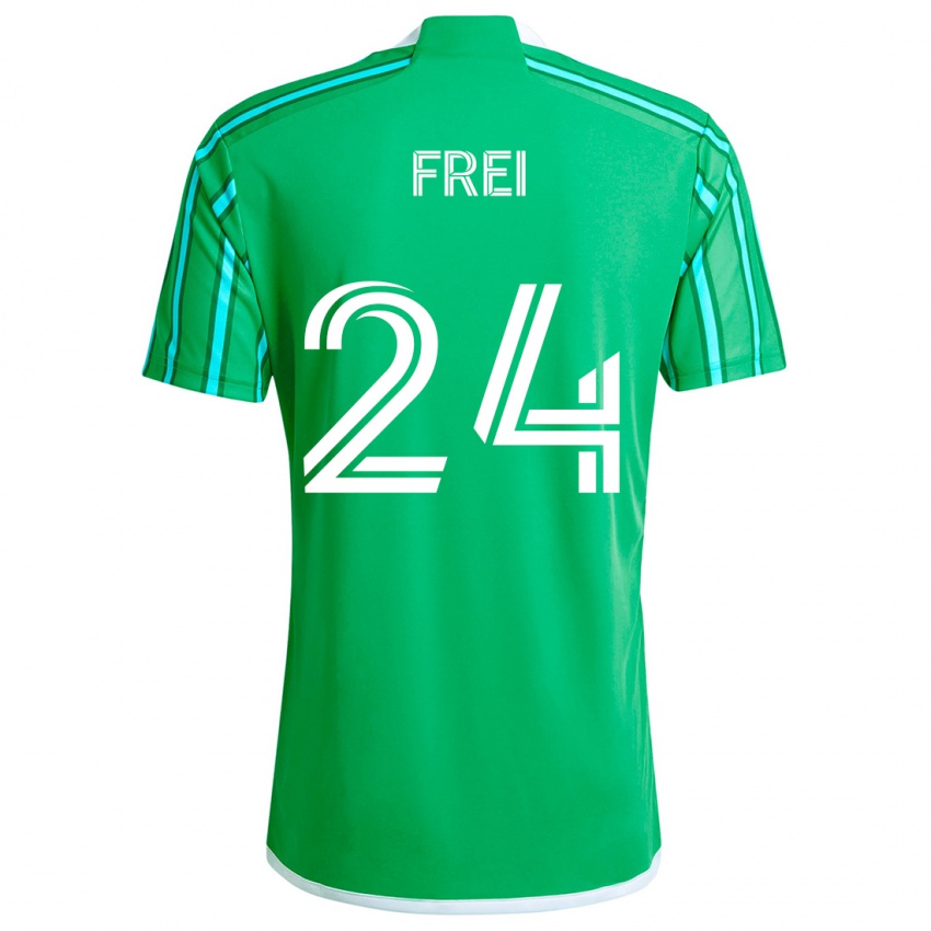 Kinderen Stefan Frei #24 Groen Wit Thuisshirt Thuistenue 2024/25 T-Shirt