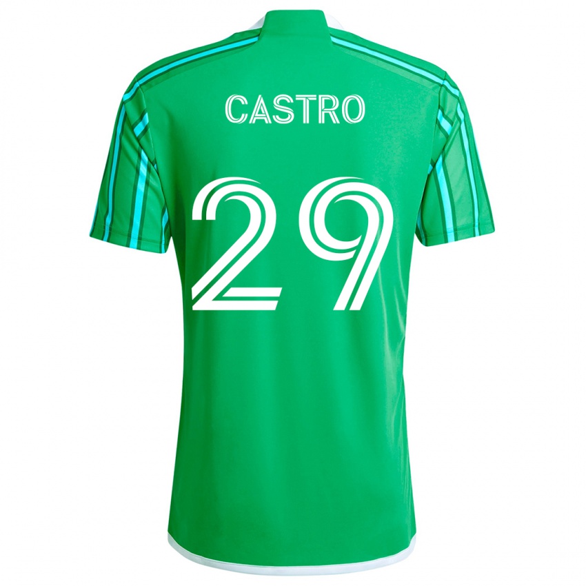 Kinderen Jacob Castro #29 Groen Wit Thuisshirt Thuistenue 2024/25 T-Shirt