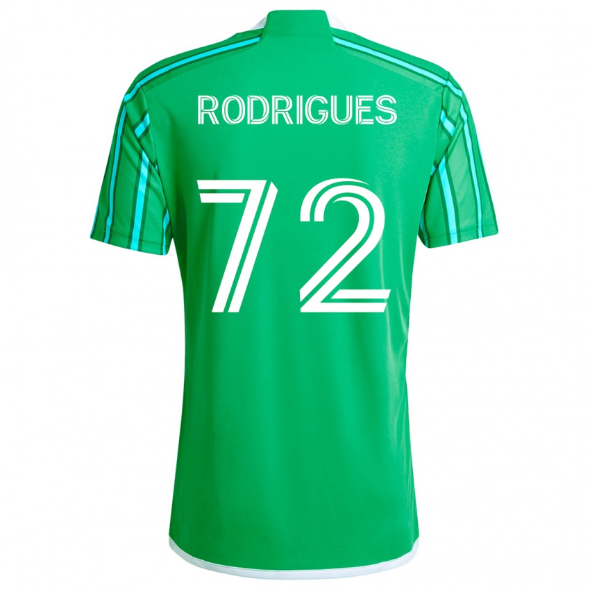 Kinderen Braudílio Rodrigues #72 Groen Wit Thuisshirt Thuistenue 2024/25 T-Shirt