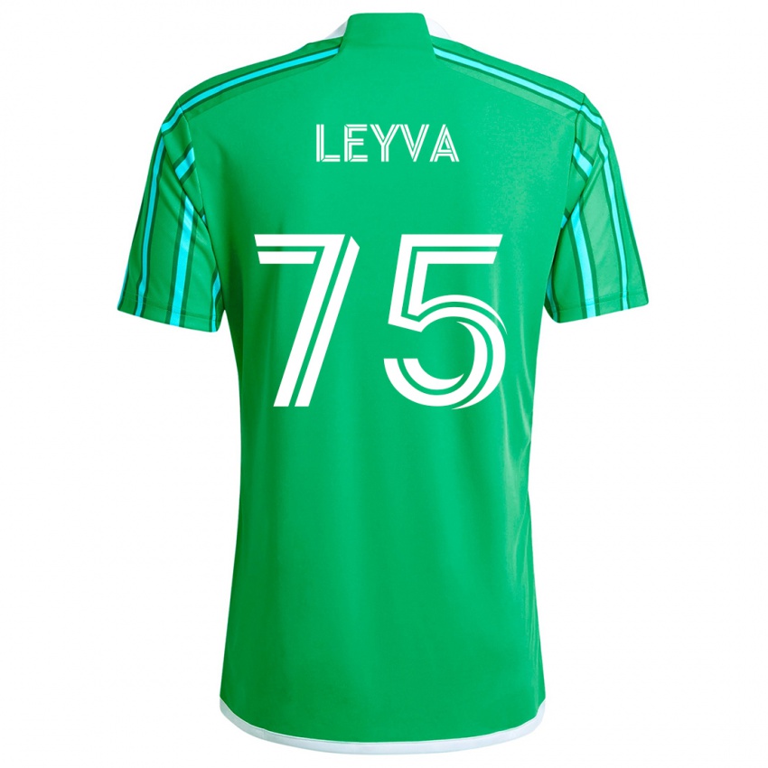 Kinderen Danny Leyva #75 Groen Wit Thuisshirt Thuistenue 2024/25 T-Shirt