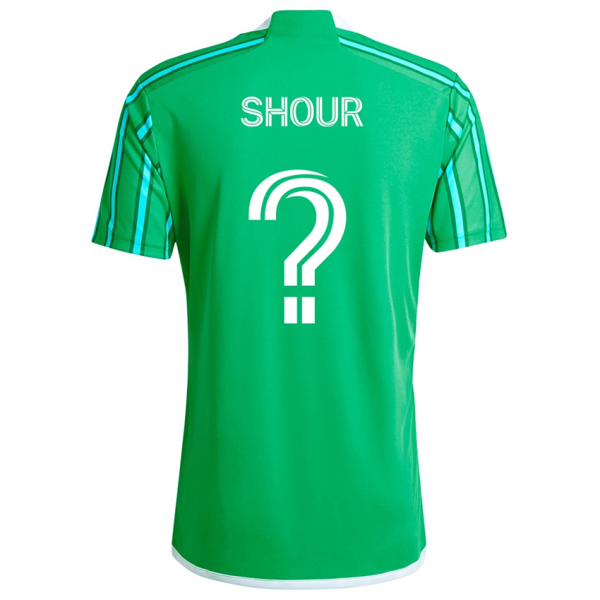 Kinderen Mohammed Shour #0 Groen Wit Thuisshirt Thuistenue 2024/25 T-Shirt