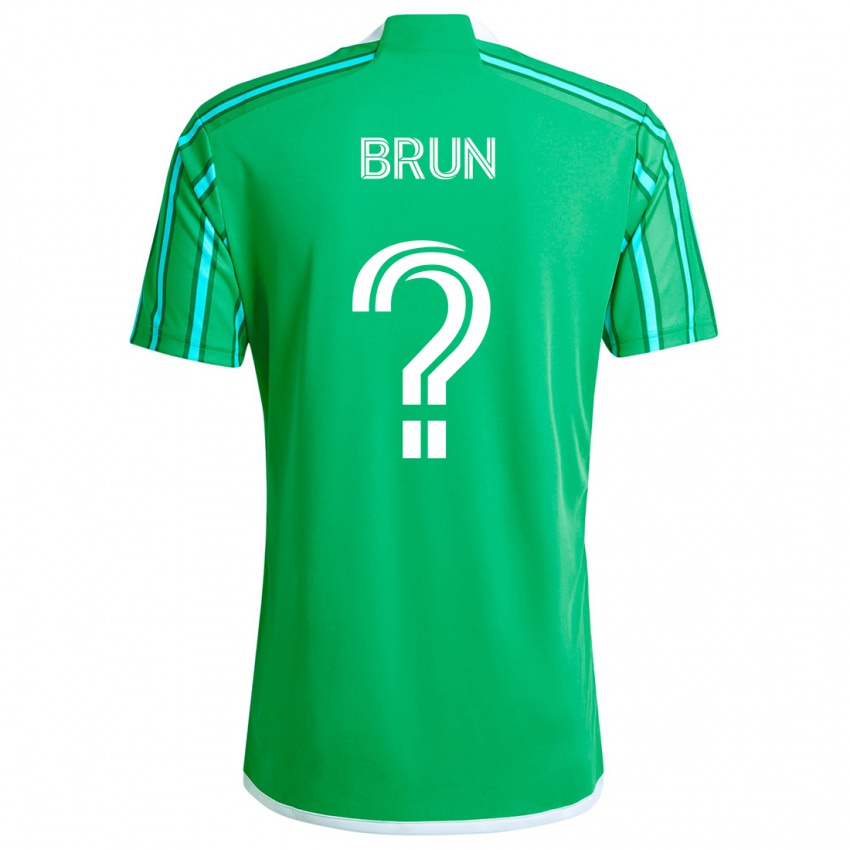 Kinderen Shaun Brun #0 Groen Wit Thuisshirt Thuistenue 2024/25 T-Shirt