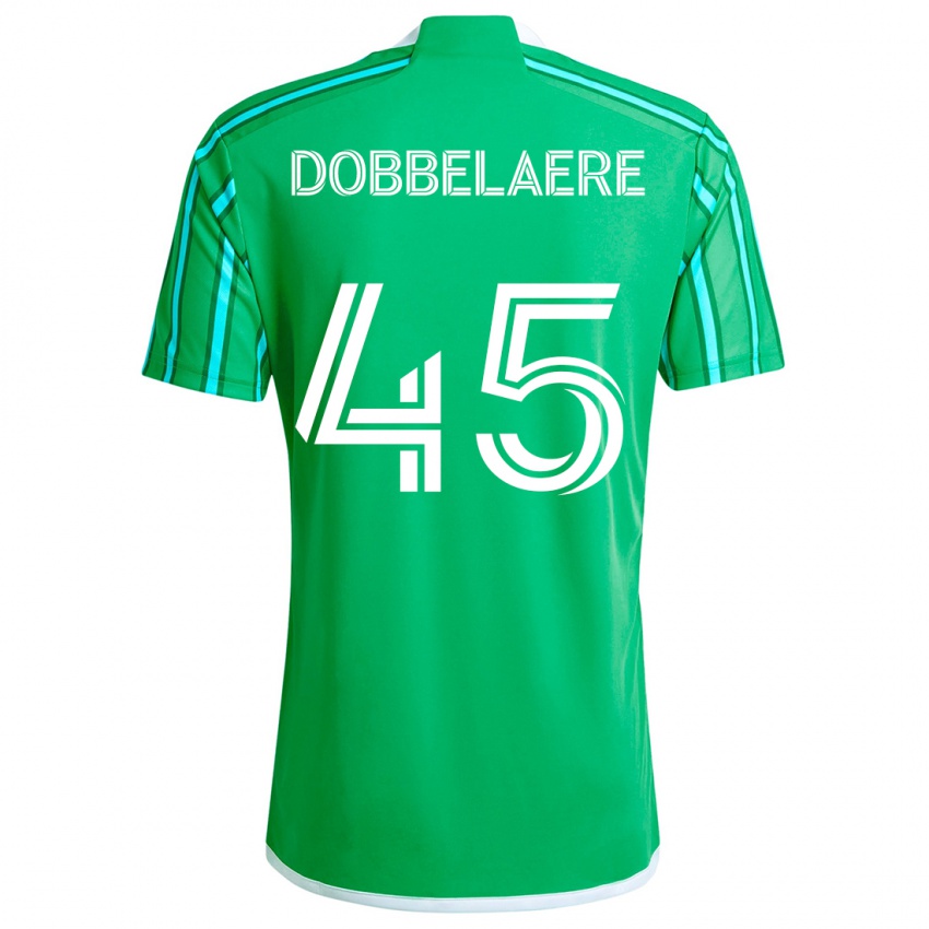 Kinderen Ethan Dobbelaere #45 Groen Wit Thuisshirt Thuistenue 2024/25 T-Shirt