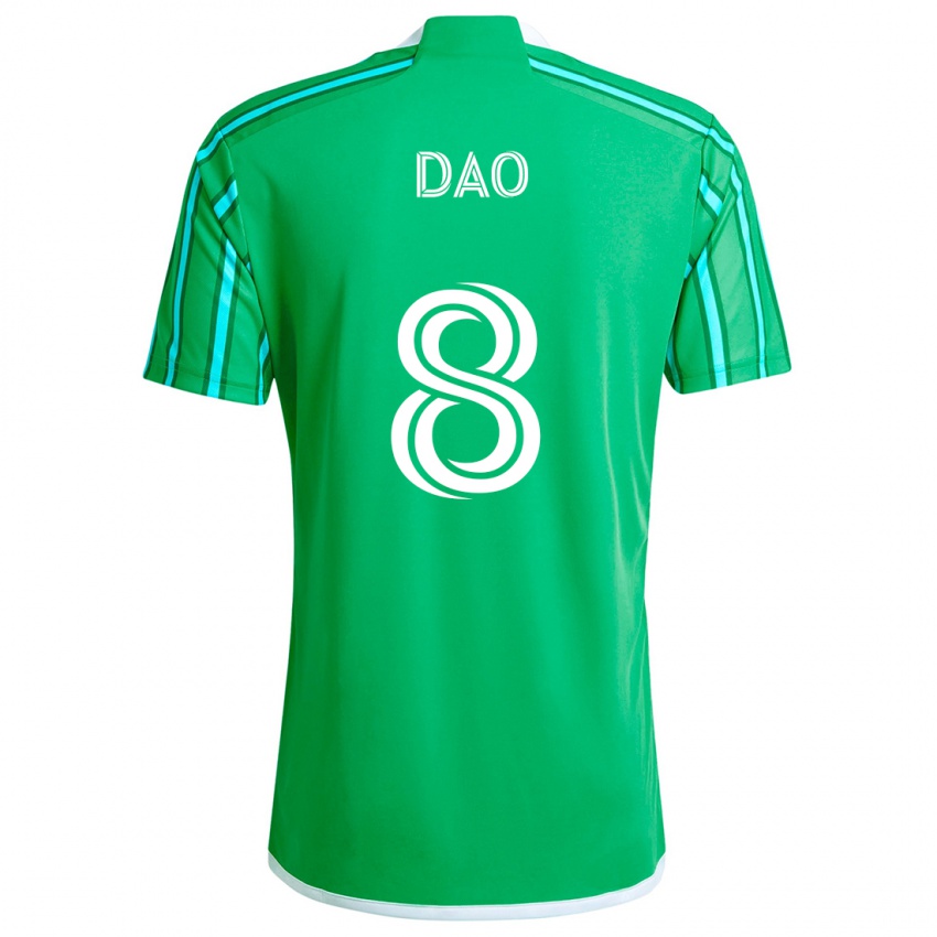 Kinderen Kaylee Dao #8 Groen Wit Thuisshirt Thuistenue 2024/25 T-Shirt