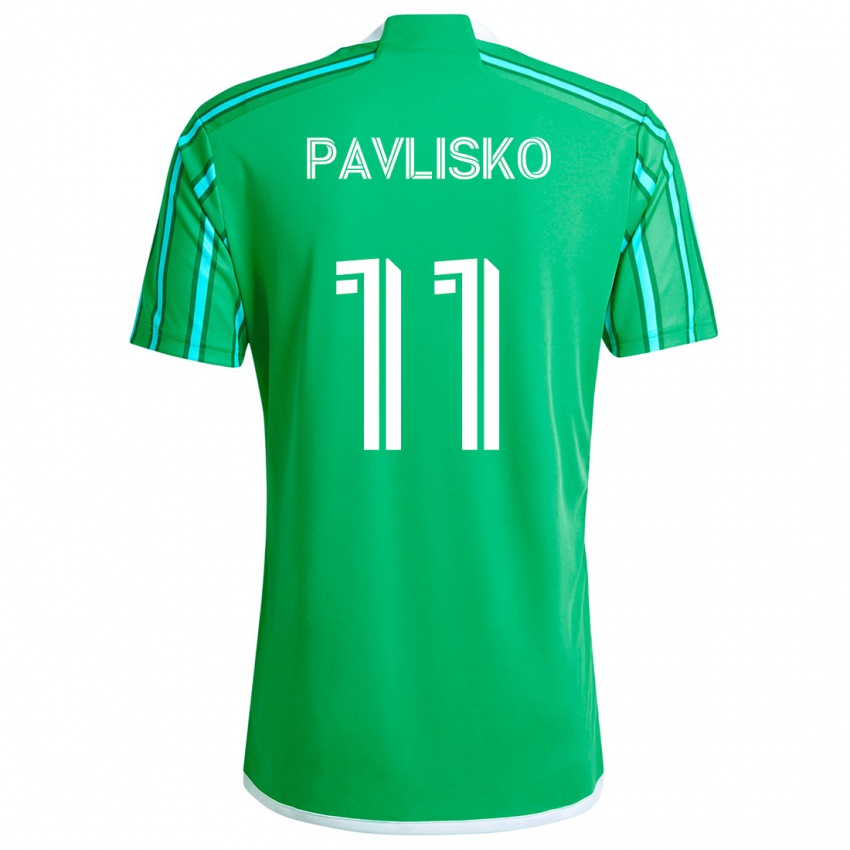 Kinderen Kirsten Pavlisko #11 Groen Wit Thuisshirt Thuistenue 2024/25 T-Shirt