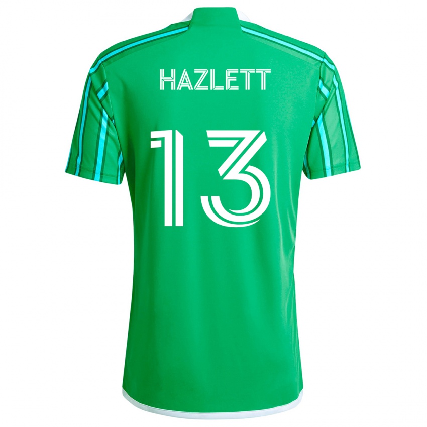 Kinderen Kimberly Hazlett #13 Groen Wit Thuisshirt Thuistenue 2024/25 T-Shirt