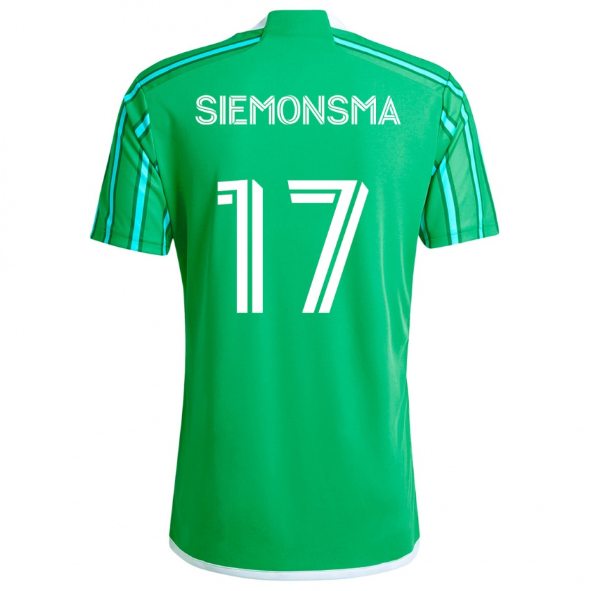 Kinderen Sianna Siemonsma #17 Groen Wit Thuisshirt Thuistenue 2024/25 T-Shirt