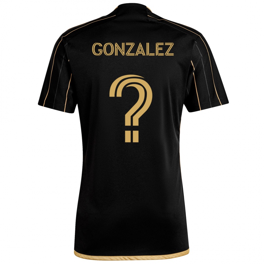 Kinderen Mario González #0 Zwart Goud Thuisshirt Thuistenue 2024/25 T-Shirt