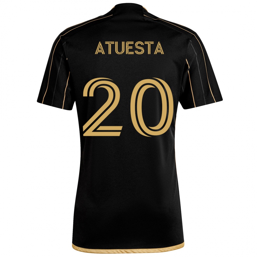 Kinderen Eduard Atuesta #20 Zwart Goud Thuisshirt Thuistenue 2024/25 T-Shirt