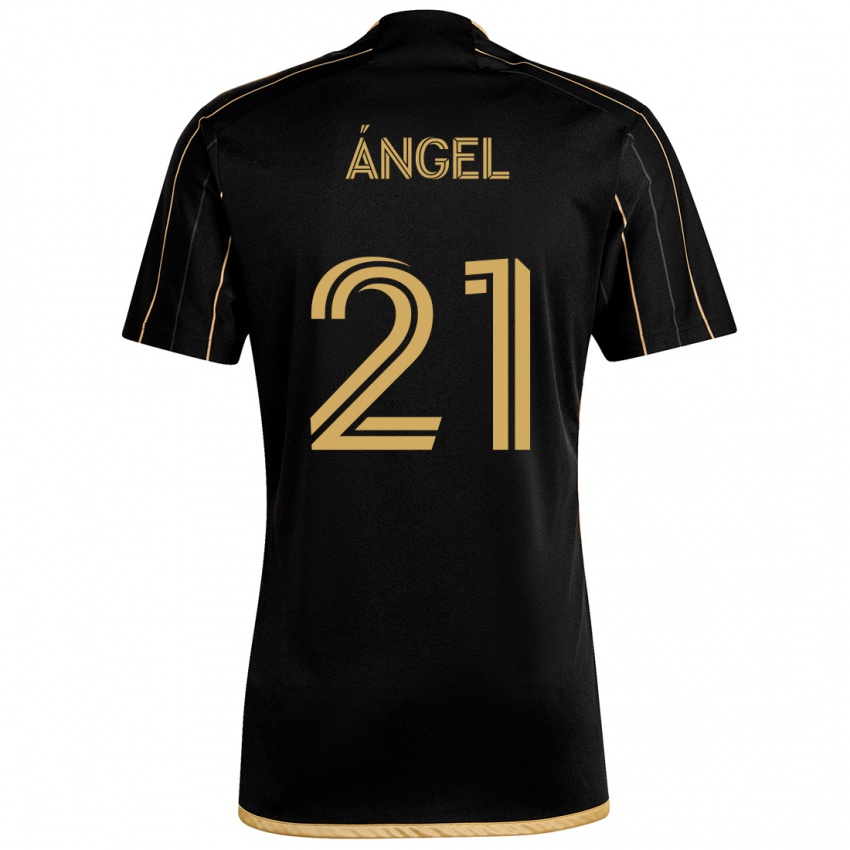 Kinderen Tomás Ángel #21 Zwart Goud Thuisshirt Thuistenue 2024/25 T-Shirt