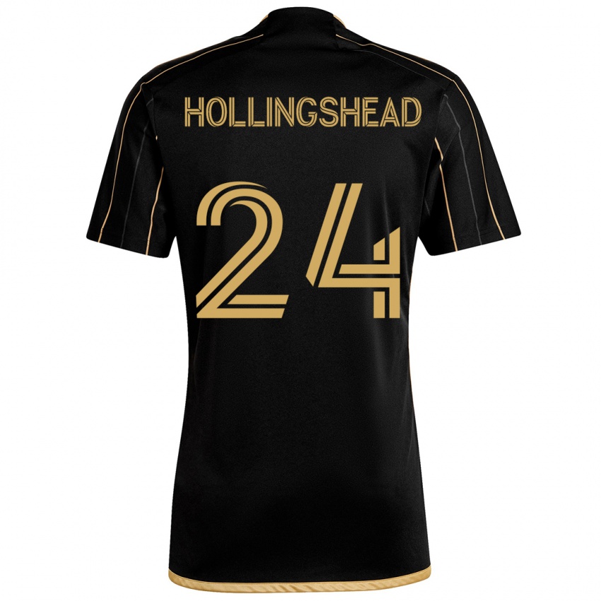 Kinderen Ryan Hollingshead #24 Zwart Goud Thuisshirt Thuistenue 2024/25 T-Shirt