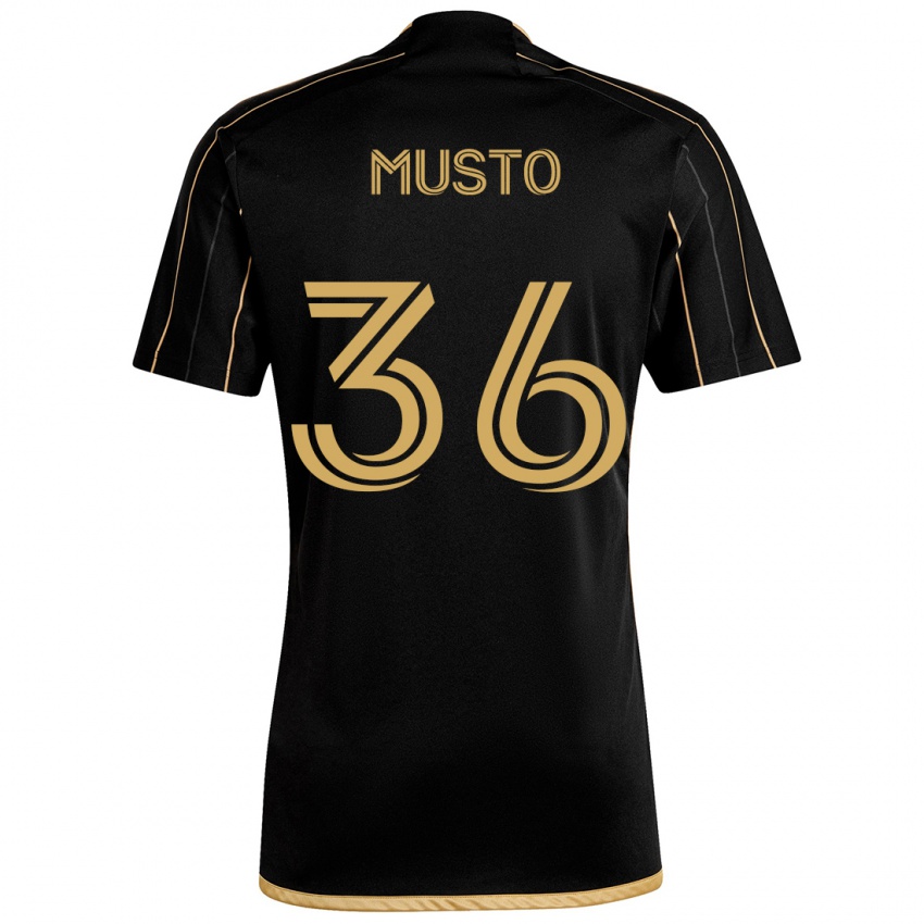 Kinderen Tommy Musto #36 Zwart Goud Thuisshirt Thuistenue 2024/25 T-Shirt